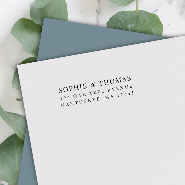 Couple Name Modern Classic Return Address Self-inking Stamp (Creator Uploaded)