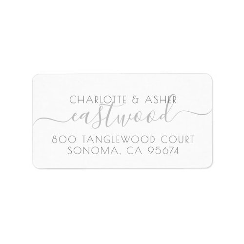 Couple Name Monogram Note Card Label