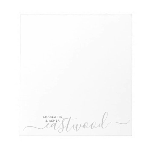 Couple Name Monogram  Notepad