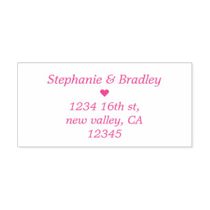 Couple Name Return Address Inking Rubber Stamp