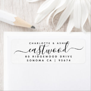 Couple Name Return Address Label