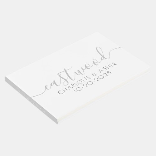 Couple Name Wedding Monogram  Guest Book