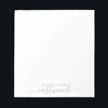 Couple Name Wedding Monogram Notepad<br><div class="desc">A delicate elegant soft light and dark gray couple's name monogram in vintage sans serif type,  contrasted with a handwritten style script font. Elegant wedding notepad for newlyweds or longtime spouses. Blending vintage and modern styles. Order in larger quantities for greater savings.</div>