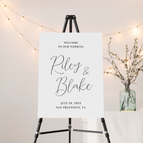 Couple Names EDITABLE COLOR Wedding Welcome Sign