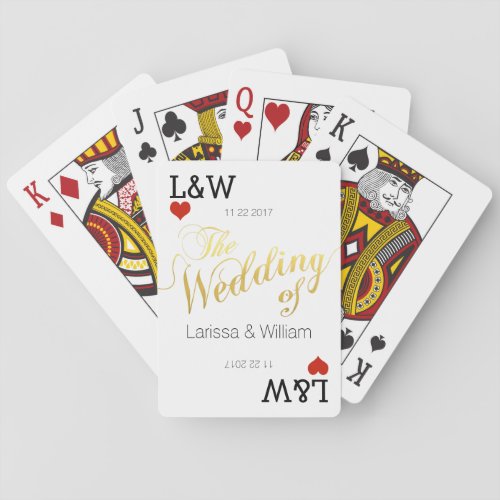 couple names love celebration wedding poker cards