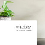 Couple Names Stylish Simple Typography Wedding Rubber Stamp<br><div class="desc">The "Couple Names Stylish Simple Typography Wedding Rubber Stamp" embodies the essence of modern love. Featuring the couple's names in sleek typography, this stamp offers a minimalist yet stylish way to personalize wedding stationery. Its simplicity adds a touch of sophistication to invitations and correspondence, setting the tone for a chic...</div>