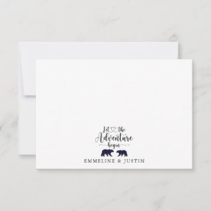 Couple Newlywed Let The Adventure Begin Note Card