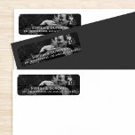 Couple Newlywed Photo Return Address Label<br><div class="desc">Simple text with transparent overlay for legibility.  Background image and/or color is customizable.</div>