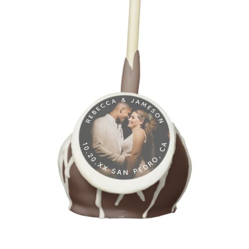 Couple Newlyweds Bride Groom Photo Cake Pops