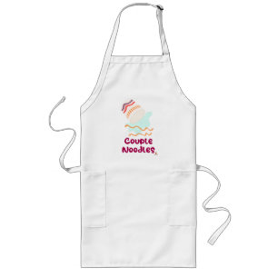 Couple Noodles Funny Ramen Cup Cartoon Long Apron
