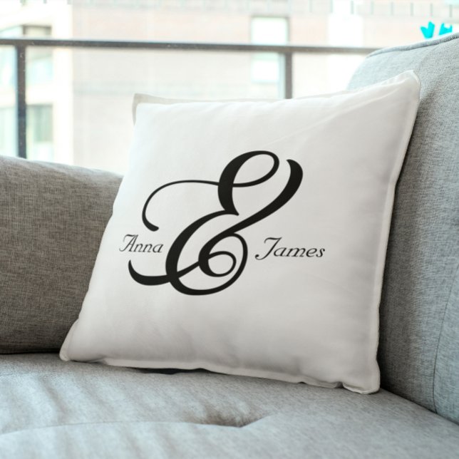 Couple Octavia Ampersand Throw Pillow (Creator Uploaded)