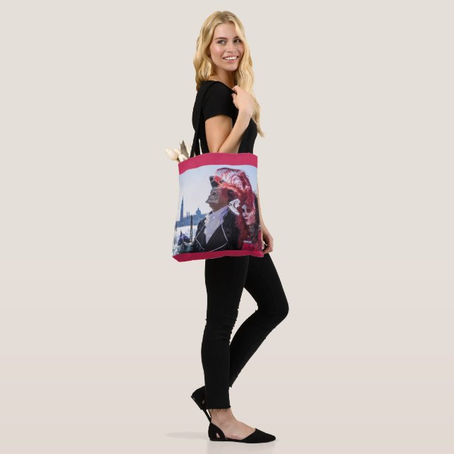 Couple of carnival masks tote bag (On Model)