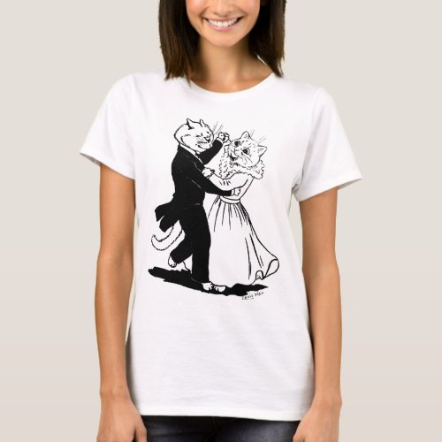 Couple of Cats Dancing Louis Wain T_Shirt