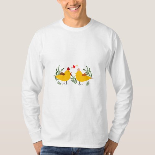 Couple of chickens in love  T_Shirt