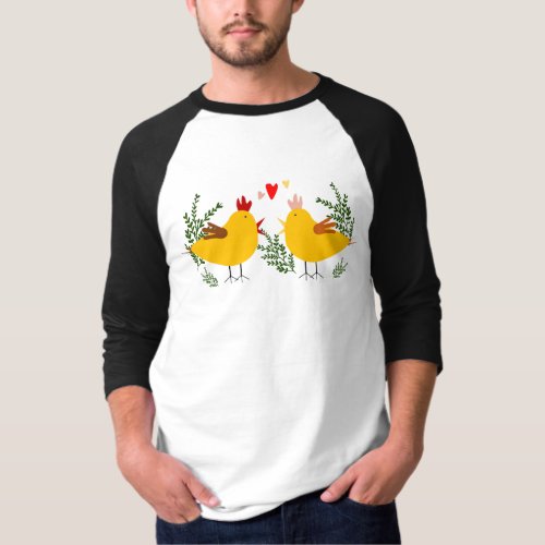 Couple of chickens in love T_Shirt