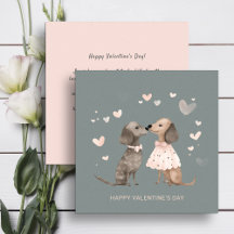 Couple of cute dogs Valentine's Day