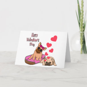 Couple Of Dogs In Love Valentine Day Card