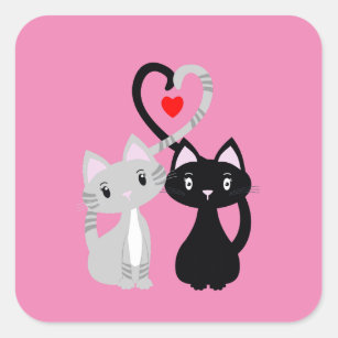 Cute Kitten Couple Stickers - 9 Results | Zazzle