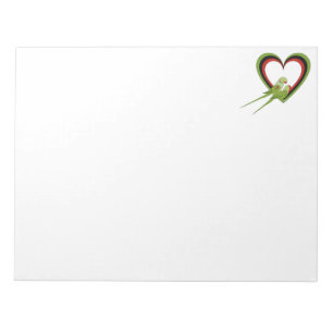 Couple of Parrots in front of Hearts Notepad