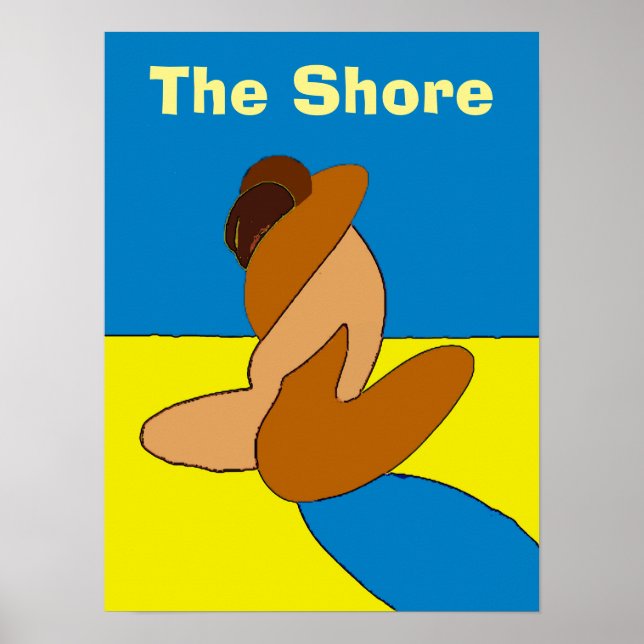 Couple On Beach, Add Names, Poster (Front)