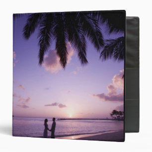 Couple on beach, Windjammer Landing, St. Lucia 3 Ring Binder