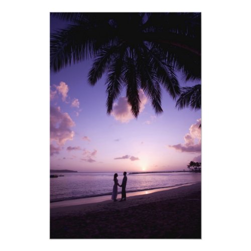 Couple on beach Windjammer Landing St Lucia Photo Print