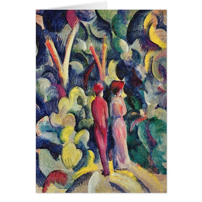 Couple on the Forest Track by August Macke Cards (Front)
