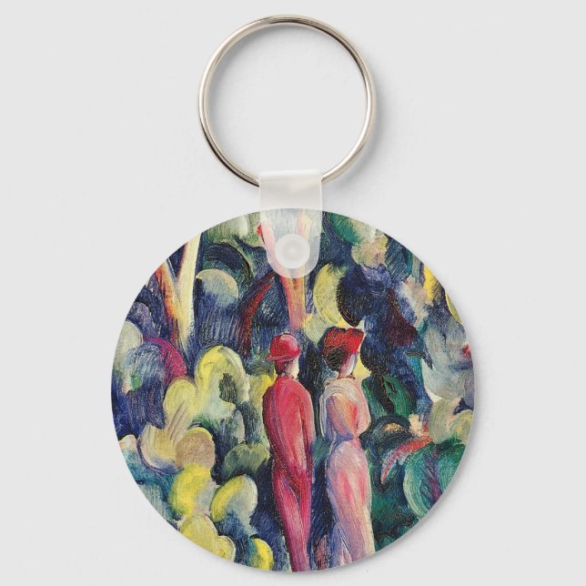 Couple on the Forest Track by August Macke Keychain (Front)