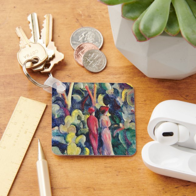 Couple on the Forest Track by August Macke Keychain (Desk)