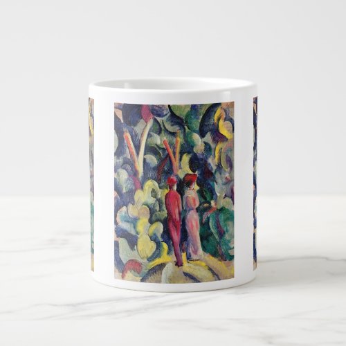 Couple on the Forest Track by August Macke Large Coffee Mug