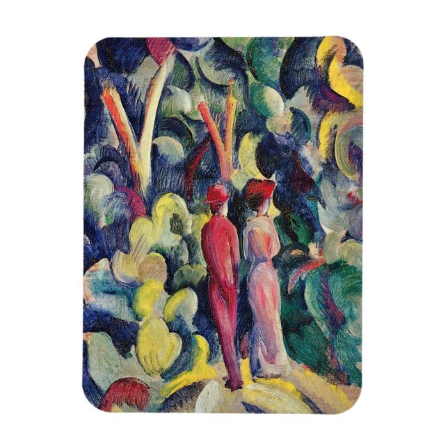 Couple on the Forest Track by August Macke Magnet (Vertical)