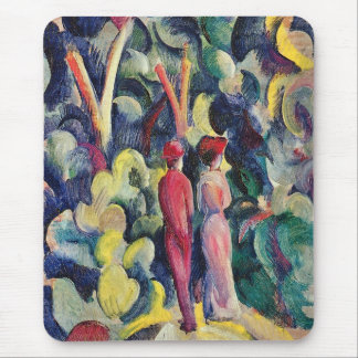 Couple on the Forest Track by August Macke Mouse Pad