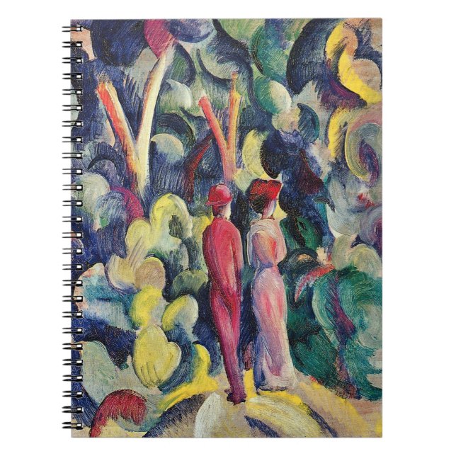Couple on the Forest Track by August Macke Notebook (Front)