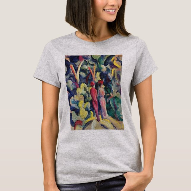 Couple on the Forest Track by August Macke T-Shirt (Front)