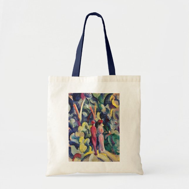 Couple on the Forest Track by August Macke Tote Bag (Front)