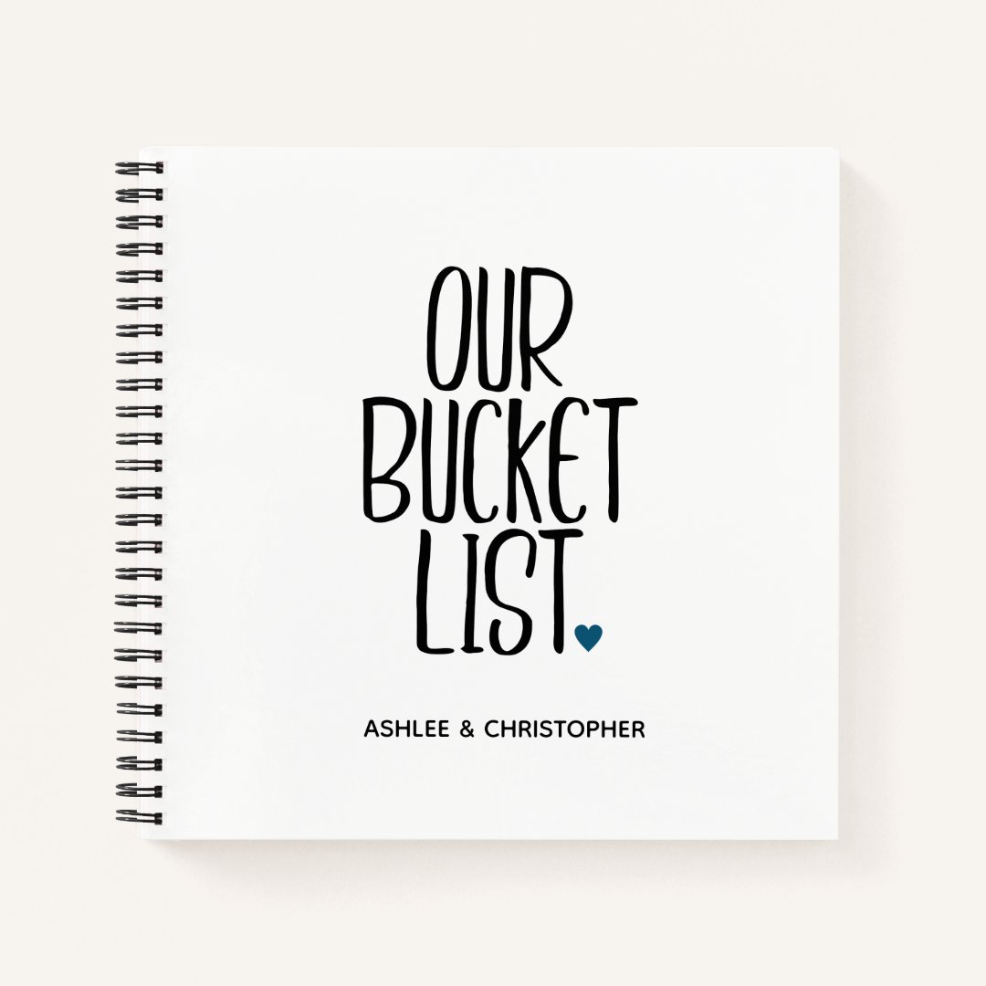 Couple Our Bucket List Journal Zazzle