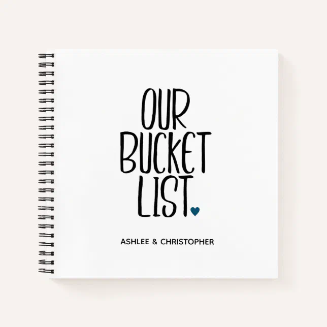 Couple Our Bucket List Journal Zazzle