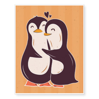 Couple Penguin | Penguin Lover Cute Wife Valentine Temporary Tattoos