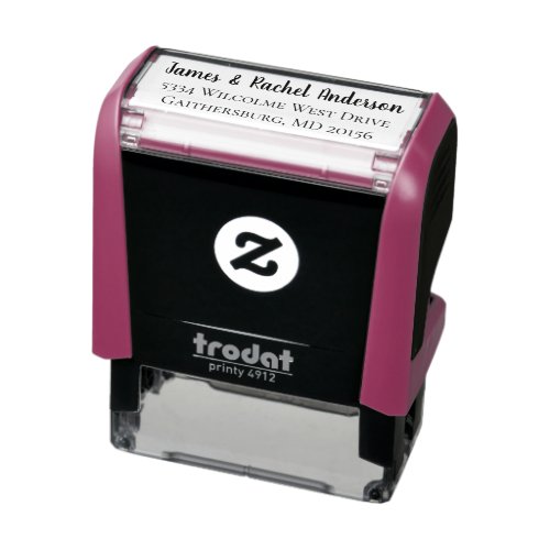 Couple Personalized Return Address Script Names Self_inking Stamp