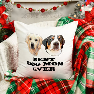 Couple Pet Hand Drawing Personalized Christmas Throw Pillow