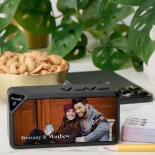 Couple Photo and Names Bluetooth Speaker