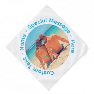 Couple Photo Bandana Personalized Text