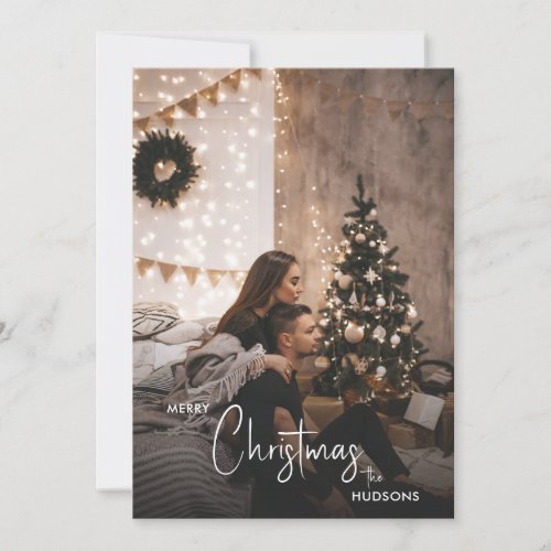 Couple Photo Christmas Holiday Card