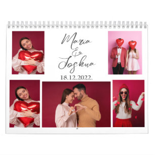 Couple Photo Collage Valentine's Day Calendar