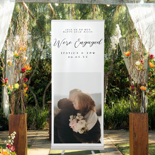 Couple Photo Engagement Party Welcome Sign Poster