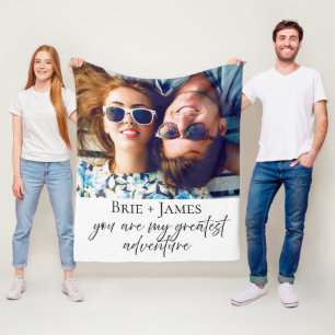 Couple Photo Fleece Blanket