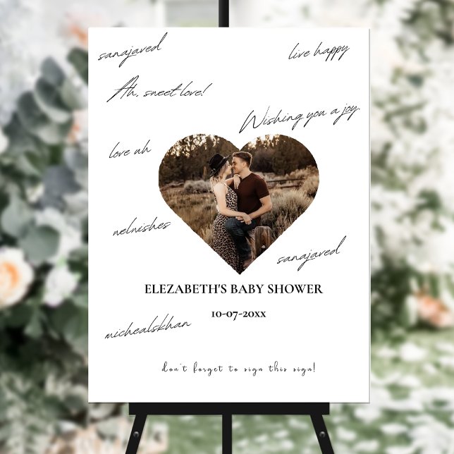 couple photo | Guest Book Alternative| baby shower Foam Board (Creator Uploaded)