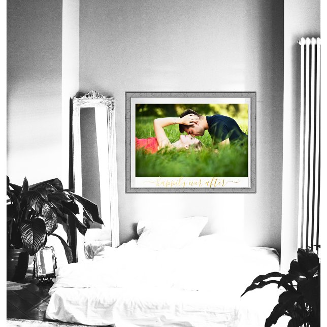 Couple Photo Happily Ever After Wedding  Foil Prints (Creator Uploaded)
