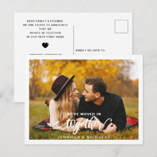 Couple Photo House Moving Announcement Postcard