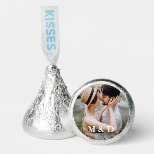 Couple Photo Initials Wedding  Hersheys Kisses
